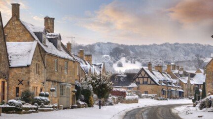 Hampshire Houses covered in snow