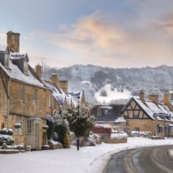 Hampshire Houses covered in snow